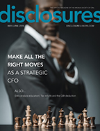 Cover of May/June 2018 issue of Disclosures