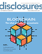 Cover of September/October 2018 issue of Disclosures