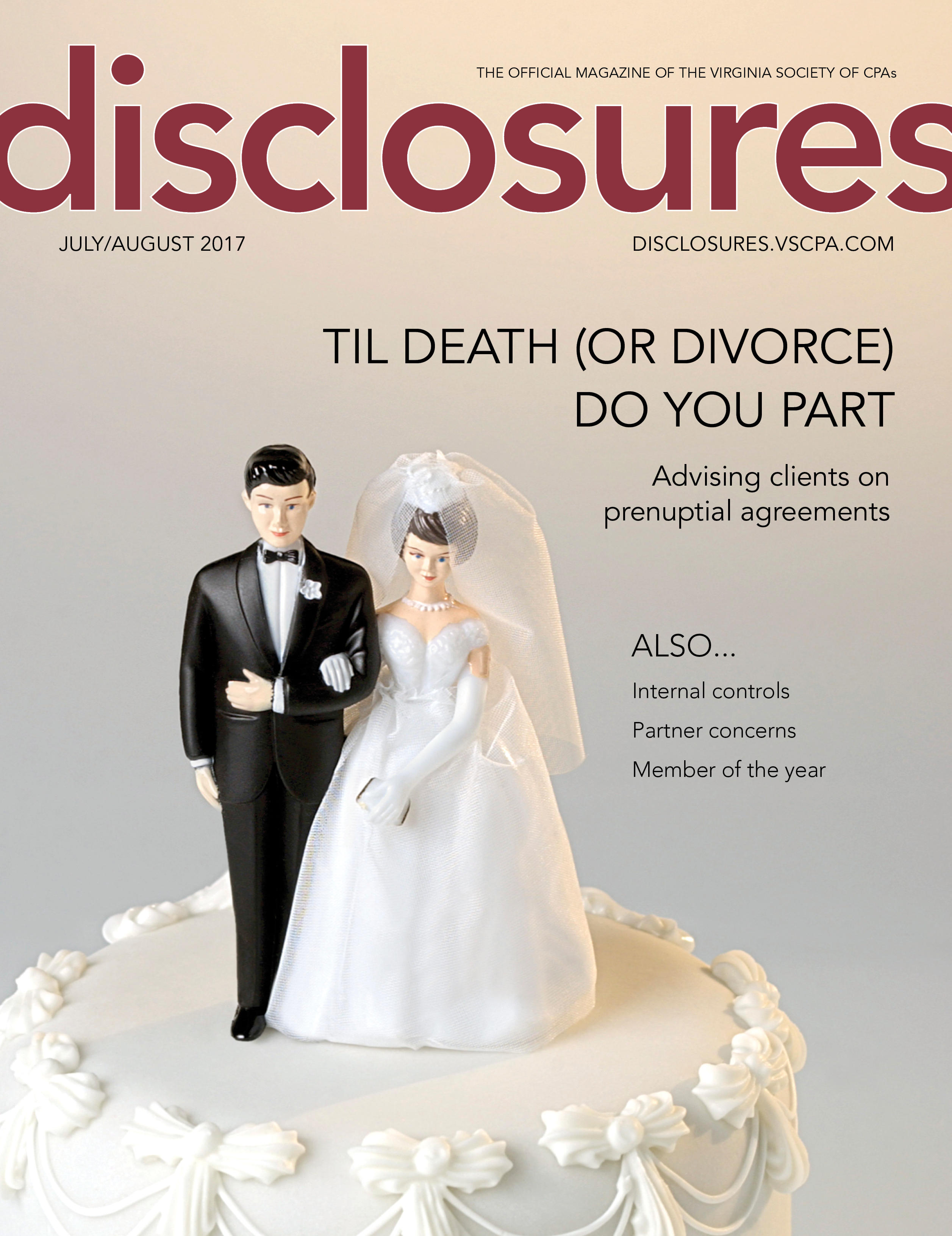 Cover of July/August 2017 issue of Disclosures
