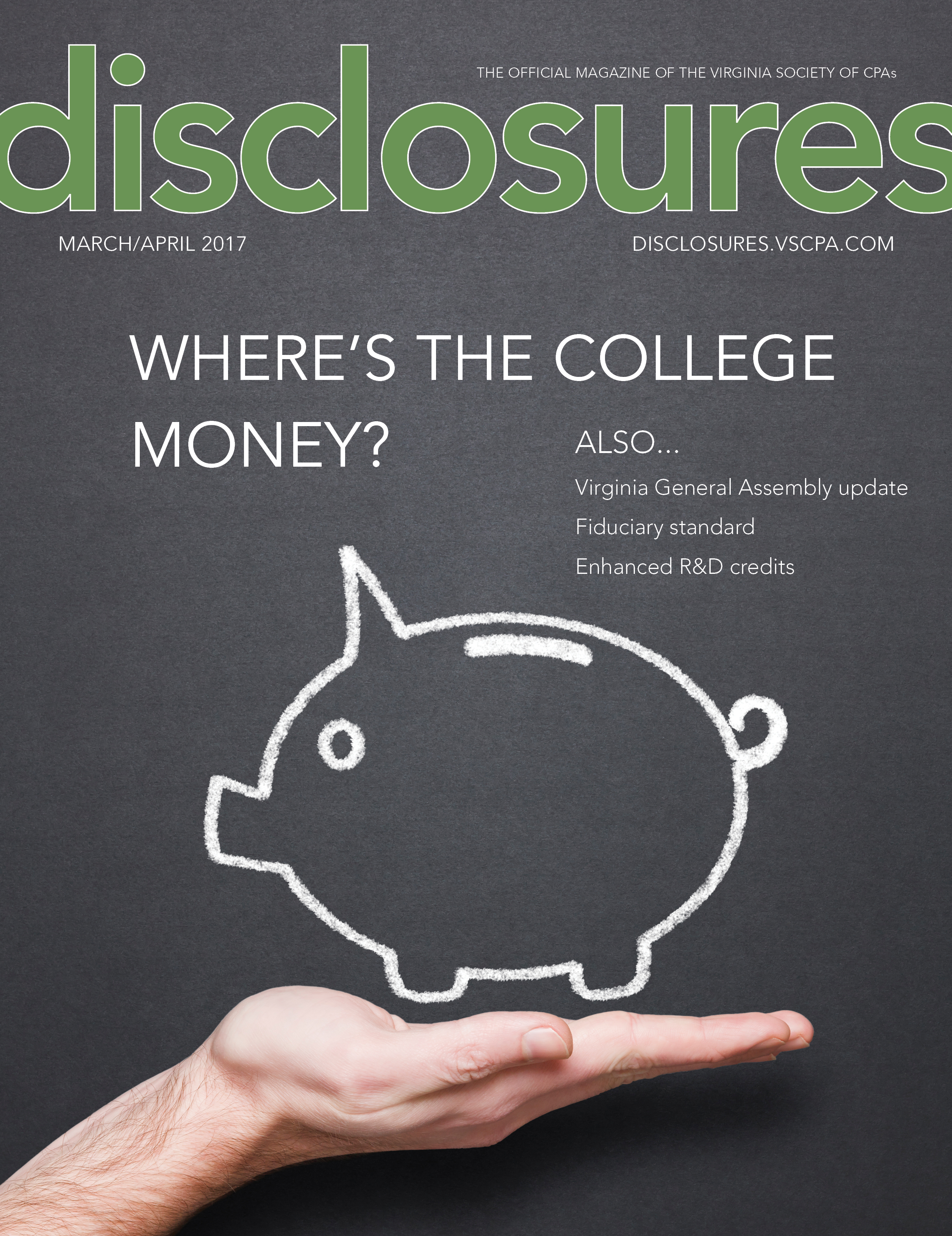 Cover of March/April 2017 issue of Disclosures