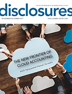 Cover of November/December 2017 issue of Disclosures