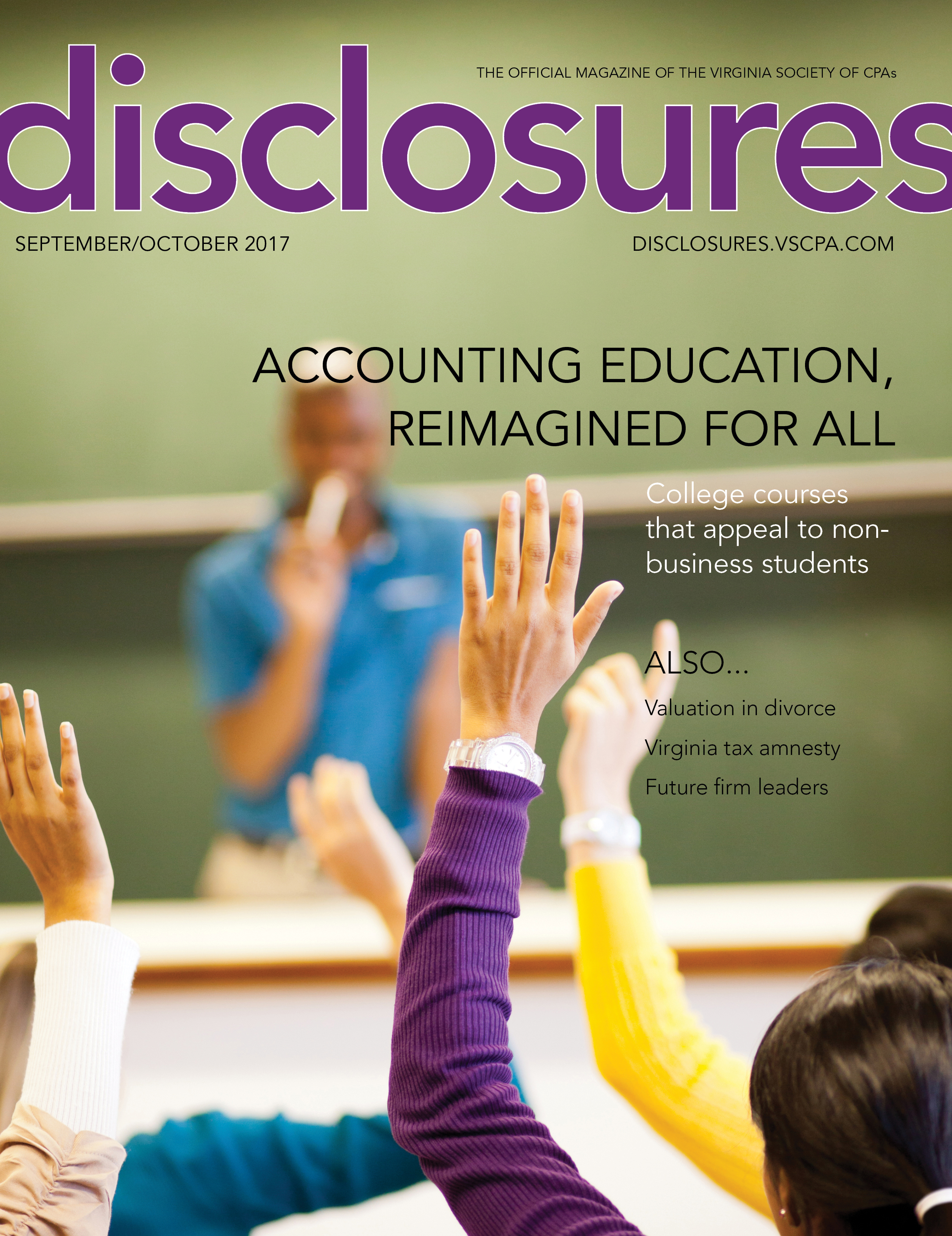 Cover of September/October 2017 issue of Disclosures