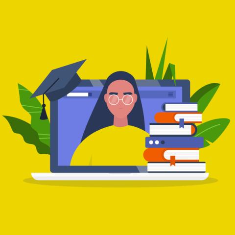 Students, online learning