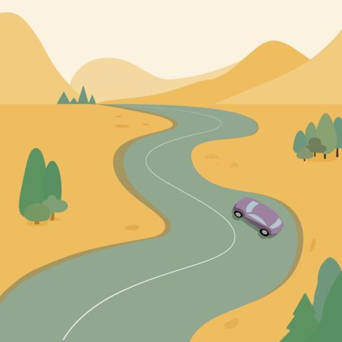 Road with car 