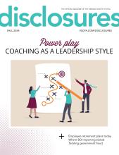 Cover of fall 2024 issue of Disclosures magazine