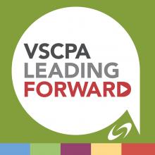 Logo for VSCPA Leading Forward podcast