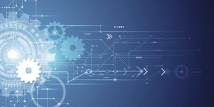 Abstract image of gears and arrows